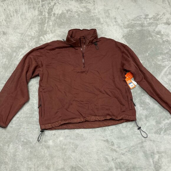 Bass Outdoor XL Convertible Hoodie Rum Raisin Pullover NWT 6389 - Picture 1 of 8